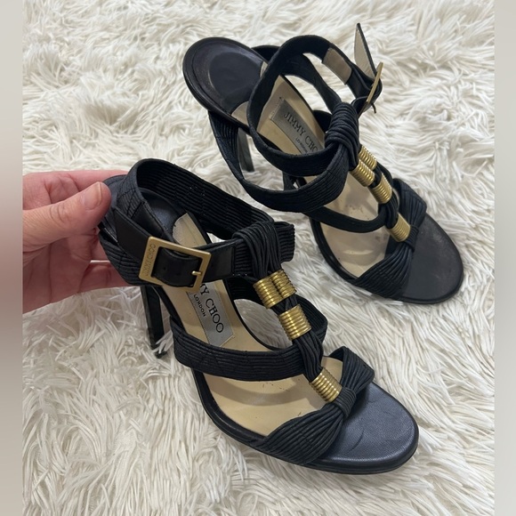 Jimmy Choo SERENA Gladiator Sandals - Size 37 US 6.5 - Picture 1 of 13
